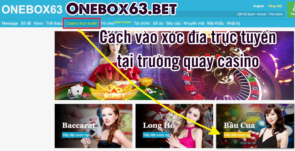 Cách vào xóc đĩa online tại Onebox63